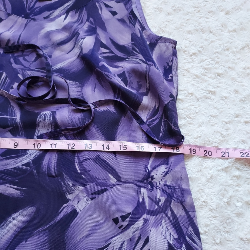 Norton McNaughton Vintage 90s Purple floral Maxi dress Tropical Vacation Luau - Picture 12 of 13